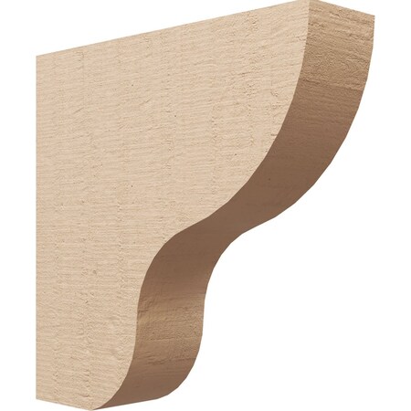 Ekena Millwork 5"W x 20"D x 20"H Thin Greensboro Rough Cedar Woodgrain TimberThane Corbel, Primed Tan CORUR05X20X20GRNRCPR